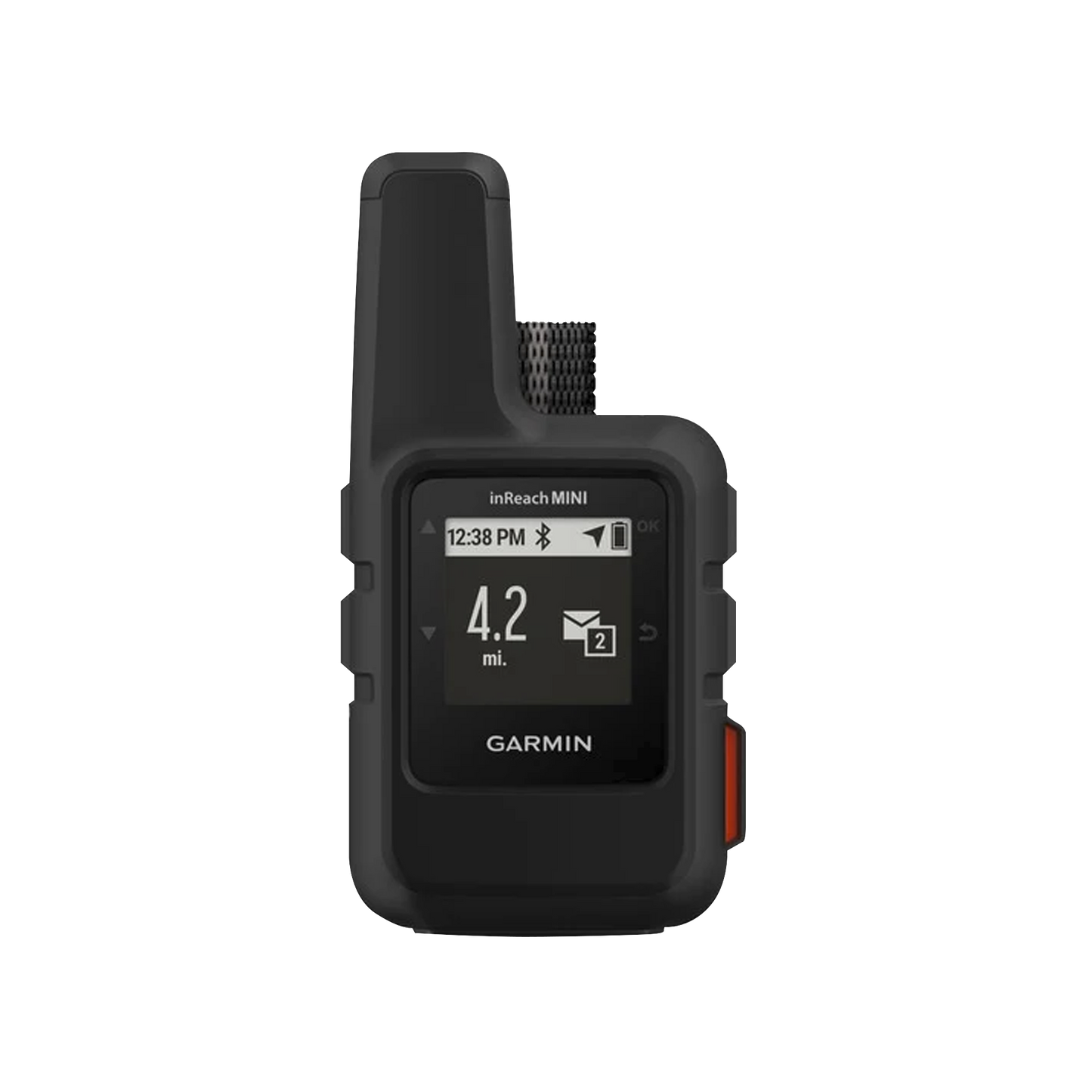 Navegador satelital InReach Mini, con cobertura global mediante la red Iridium, cuenta con botón de emergencia, batería para hasta 50 horas, GPS y brujula.