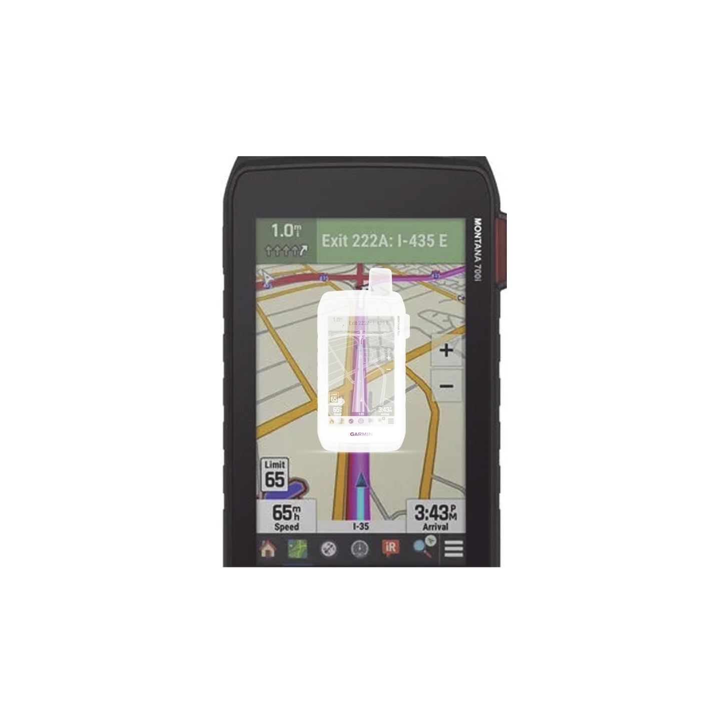 Navegador GPS portátil Montana® 700i, con tecnología inReach, pantalla táctil de 5 incluye batería interna, memoria de almacenamiento de 16GB