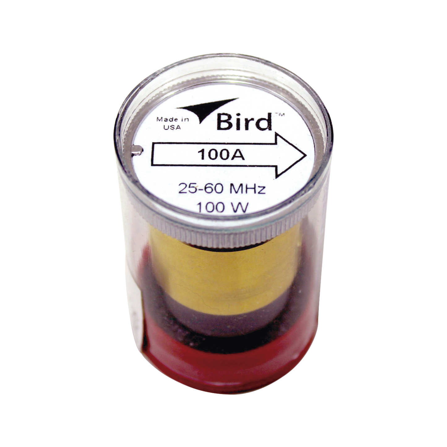 Elemento de 100 Watt en Línea 7/8 para Wattmetro BIRD 43 en Rango de Frecuencia de 25 a 60 MHz.