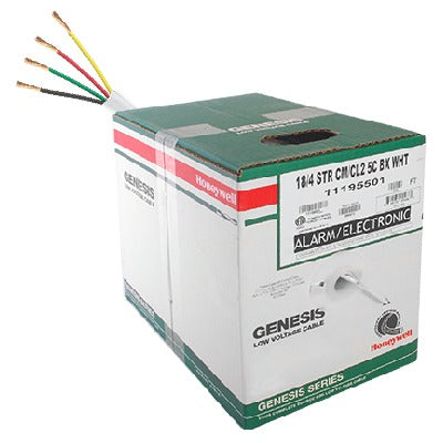 Bobina de 152 Metros / Cable de Cobre / 4 x 18 AWG / Tipo Alarmas CM-CL2 / Para Interior / Color Blanco / Para Aplicaciones de Alarmas de Intrusión/Control de Acceso/ Automatización / Interfonos y Tv Porteros