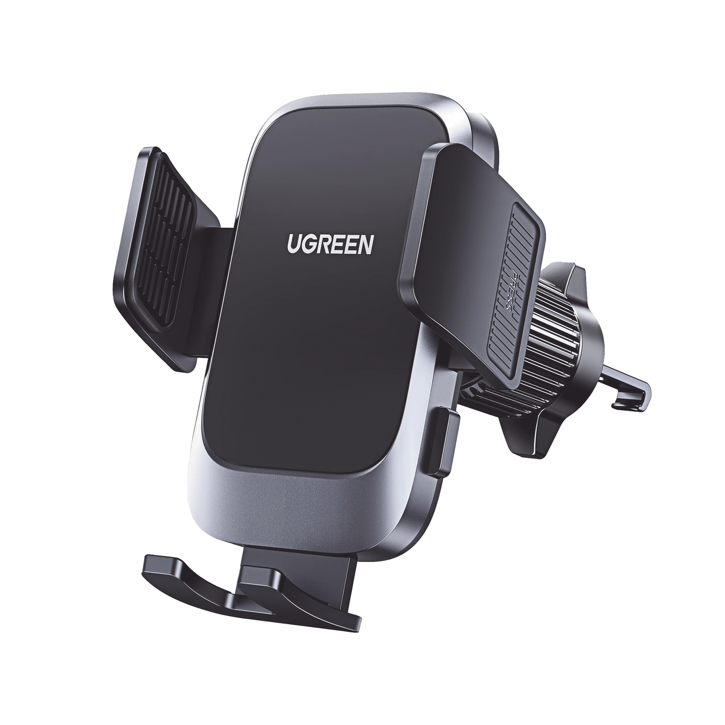 Soporte de Automóvil para Rendija de Ventilación Horizontal y Vertical / Rotación de 360° / Gancho Metálico / Botón de Liberación / Protección de clip Antideslizante / Goma Anti-Arañazos / Compa