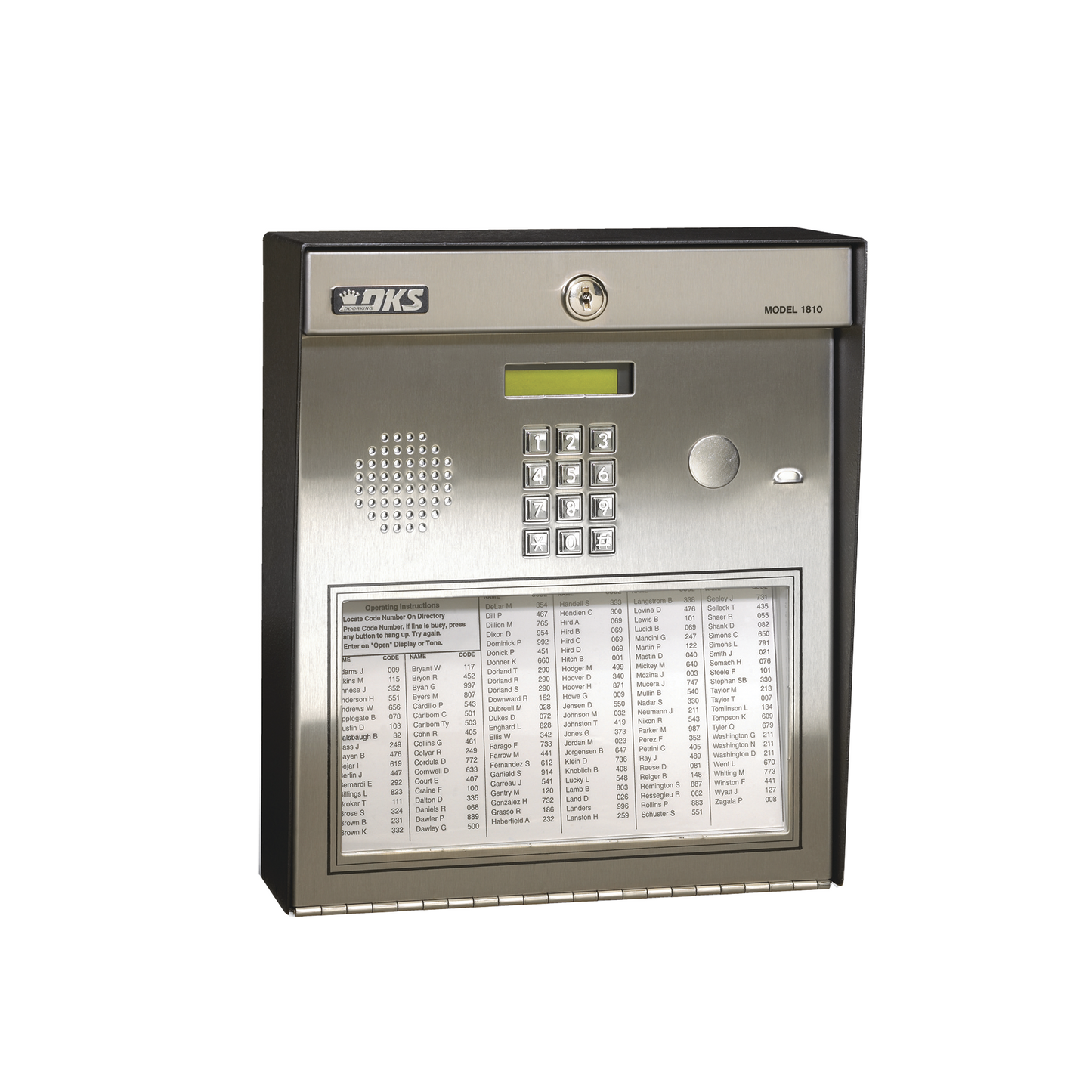 Lobby panel para montaje en superficie compatible con equipos Doorking 1816/1820