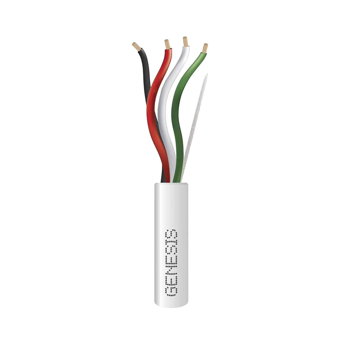 Bobina de 305 Metros / Cable de Cobre / 4 x 18 AWG / Riser / Para Interior / Color Blanco / Para Aplicaciones de Alarmas de Intrusión/Control de Acceso/ Automatización / Interfonos y Tv Porteros