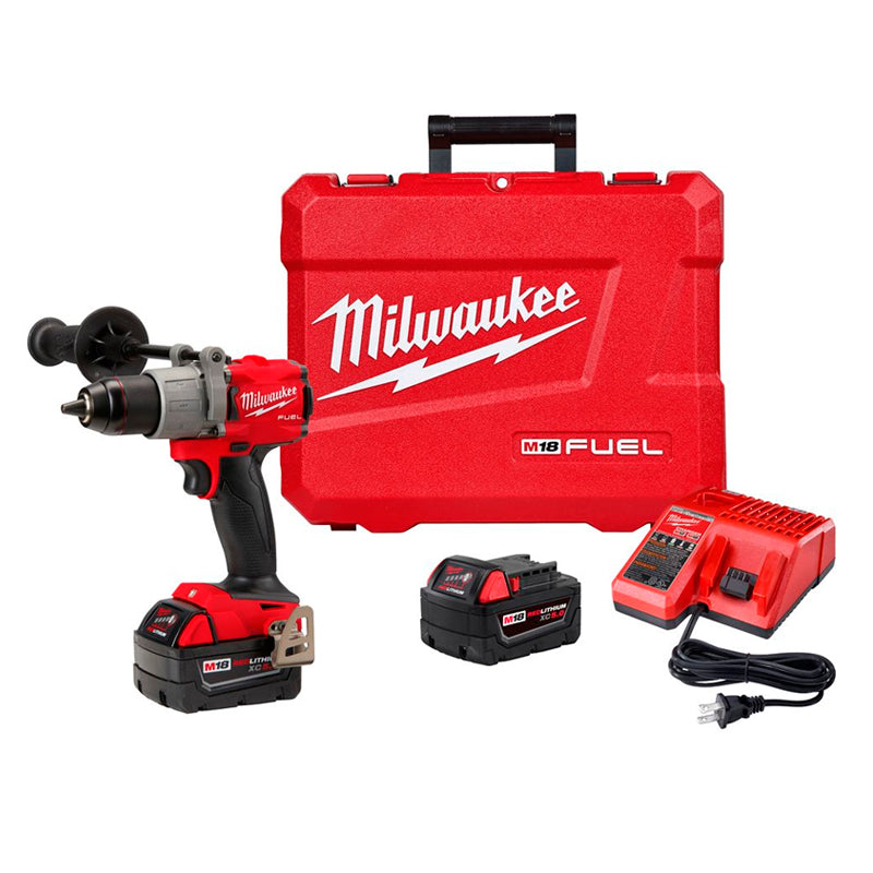 Kit Inalámbrico de 1 herramienta, rotomartillo 1/2″ M18 brushless fuel 18 Voltios Ion de litio, 2 baterías XC 5 Amp + cargador + maletín