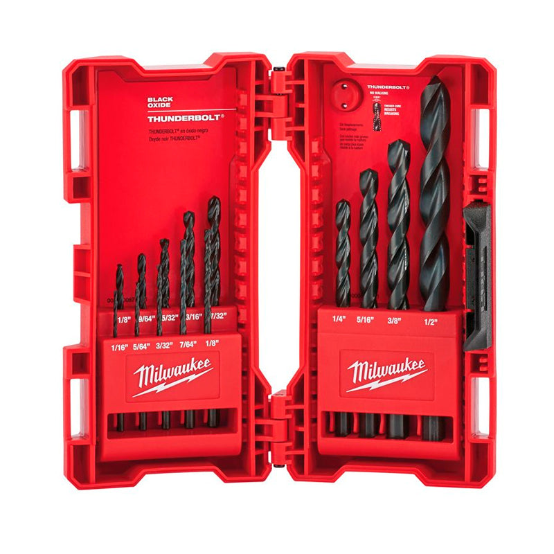 Juego Brocas Thunderbolt Oxido Negro 14 Piezas