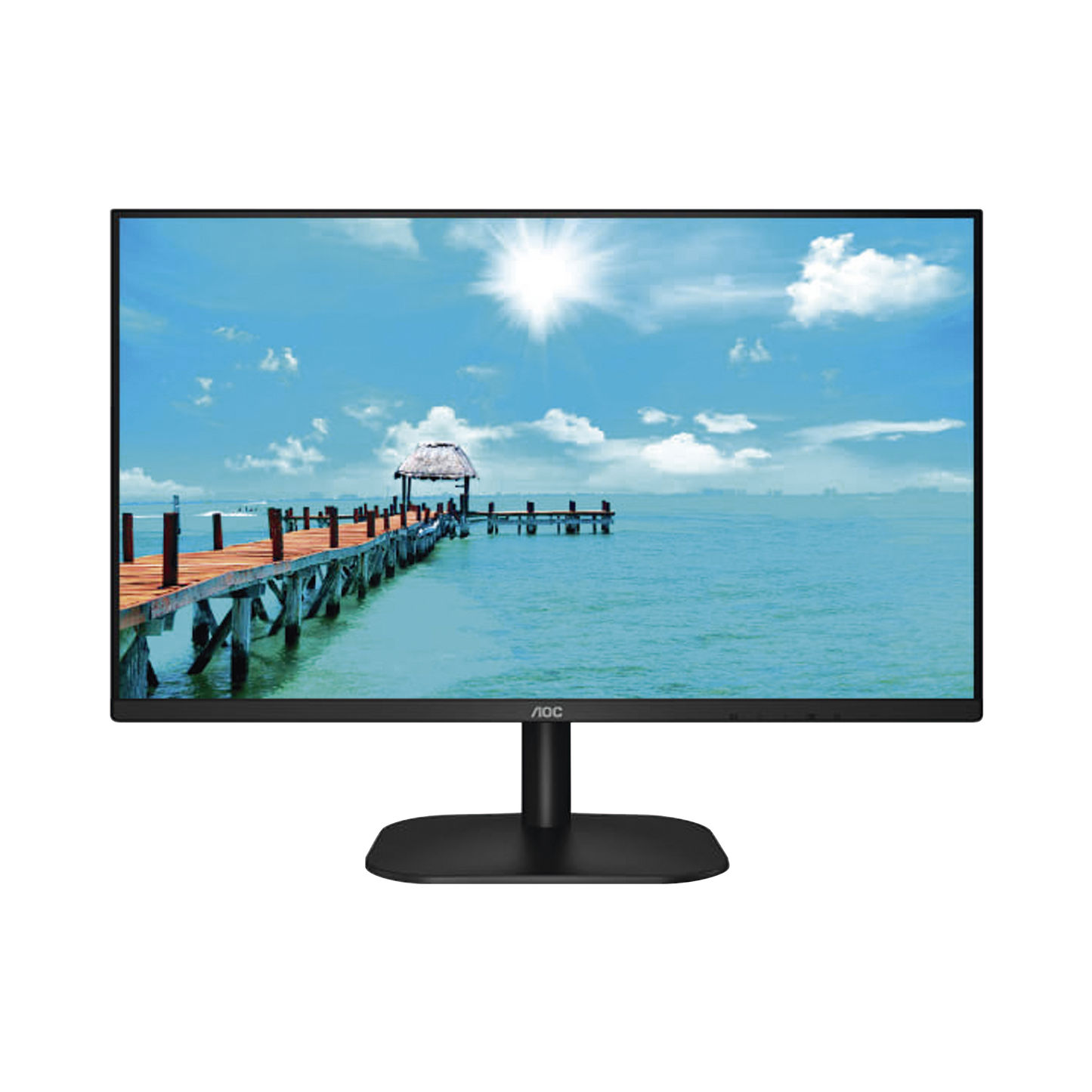 Monitor LED de 27" VESA, Resolución 1920 x 1080 Pixeles, Entradas de Video VGA / HDMI. Panel IPS LCD Backlight LED. Ultra Delgado