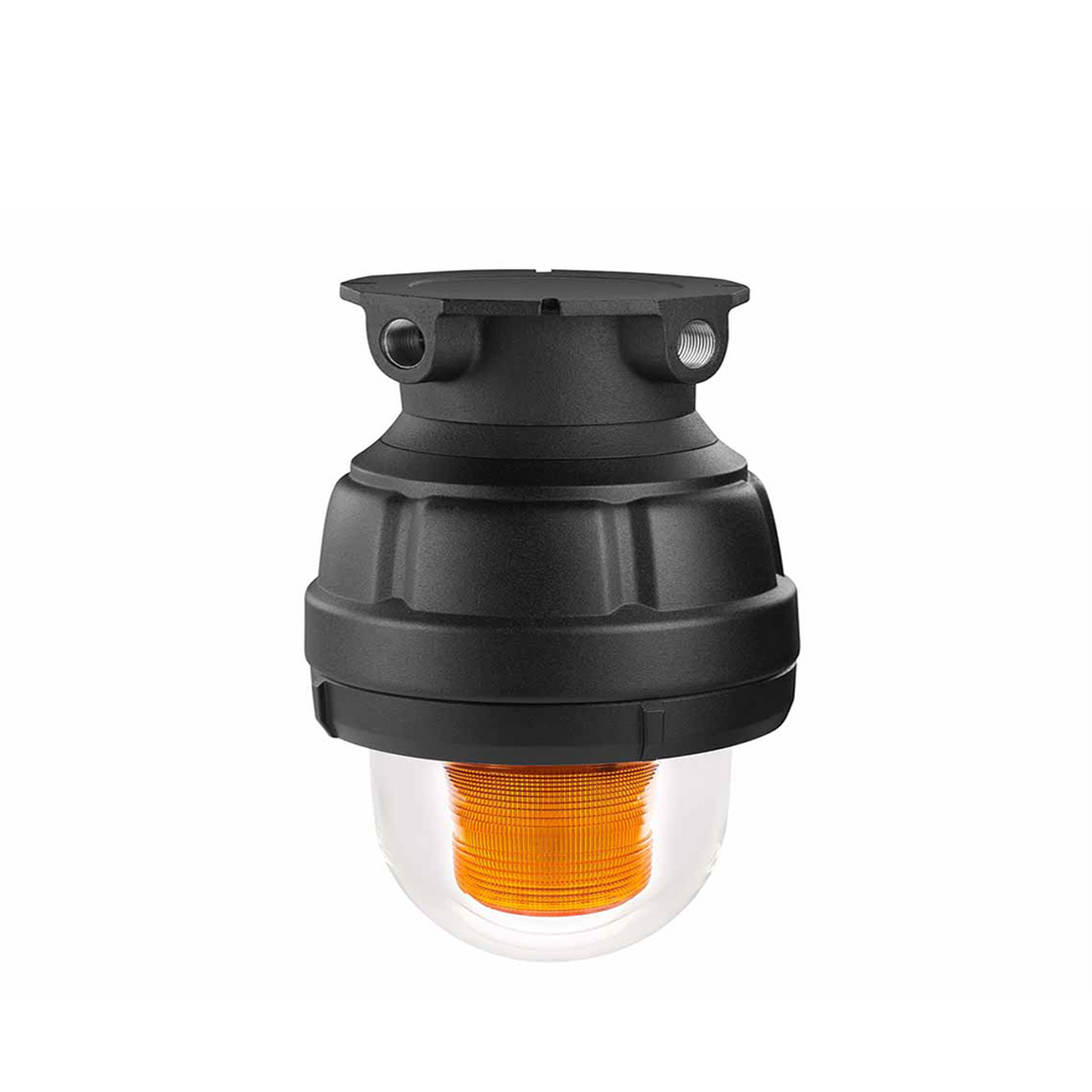 Luz de advertencia LED a prueba de explosión adecuado para su uso en Clase I, Div. I, Grupos C y D; Clase I, Div. 2, Grupos A, B, C y D; Clase II, Div. 1, Grupos E, F y G; Clase III, color Ãmbar, 24VCD