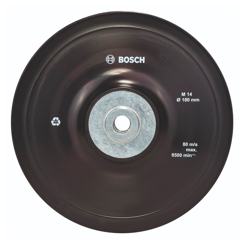 Plato de goma para disco de fibra con toma M14; 180mm