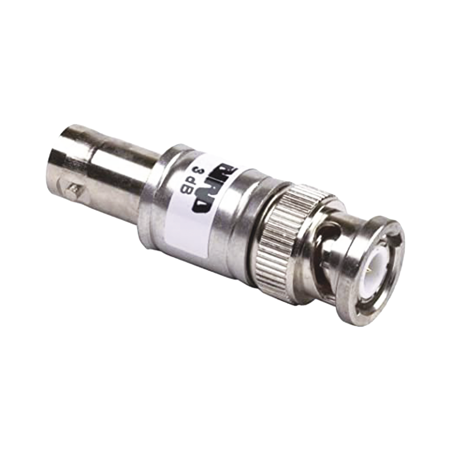 Atenuador en LÃnea de 3 dB, 2 Watt Máx., CD-4 GHz, Conectores BNC Macho-Hembra.