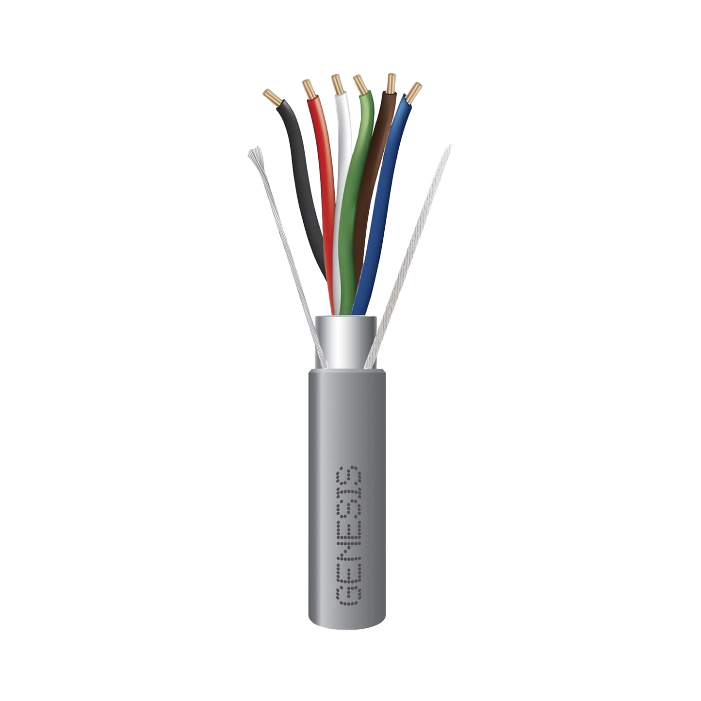 Bobina de 305 Metros de Cable 6 x 22 AWG / Blindado / Plenum de Color Gris / Aplicaciones de Audio, Seguridad y Control