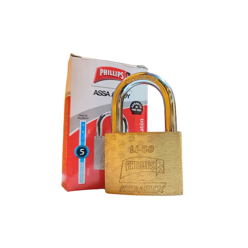 Candado De Latón Macizo LI-50, Phillips MX1567