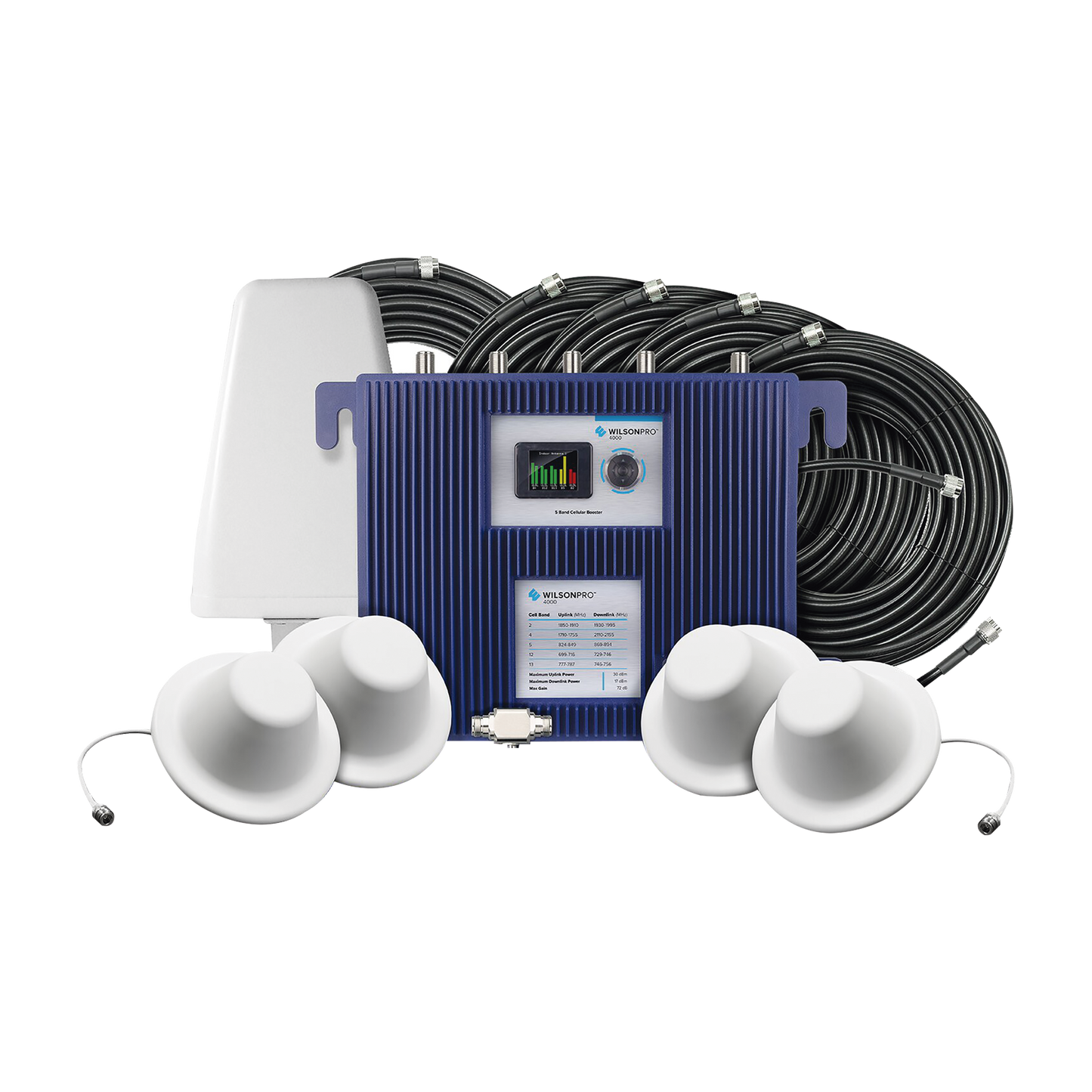 KIT Amplificador de Señal Celular PRO4000 | 4 Amplificadores en 1, Soporta hasta 16 antenas internas | TODAS LAS FRECUENCIAS DE MÉXICO | TecnologÃas 4G y 3G | Hasta 9,200 m2 de Cobertura