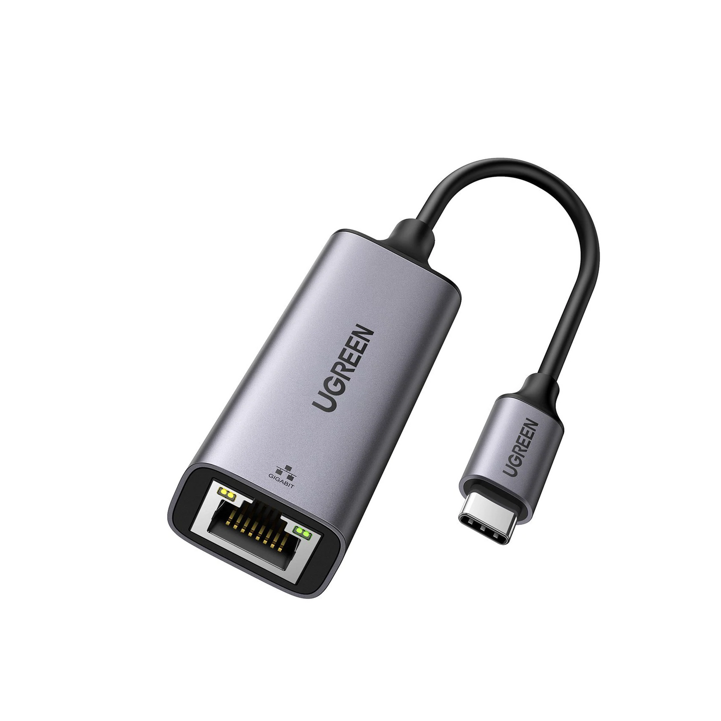 Adaptador de Red USB-C 3.1 (5 Gbps) a RJ45 | Thunderbolt 3 | Admite 10/100/1000 Mbps y 2.5G | Chip Inteligente | Amplia Compatibilidad | Caja de Aluminio | Longitud del cable 10 cm.