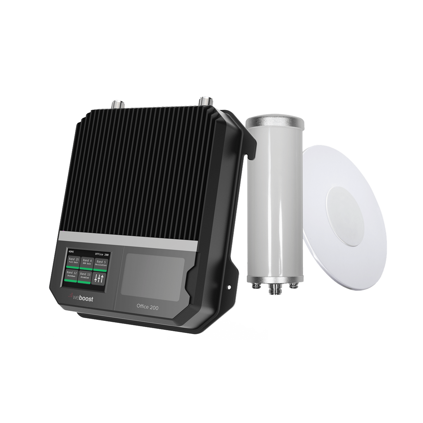 KIT Amplificador de señal celular 4G LTE, 3G y VOZ. Especial para cubrir áreas de hasta 4300 Metros Cuadrados por ser de grado comercial e industrial. Soporta múltiples operadores, tecnologÃas y usuarios.