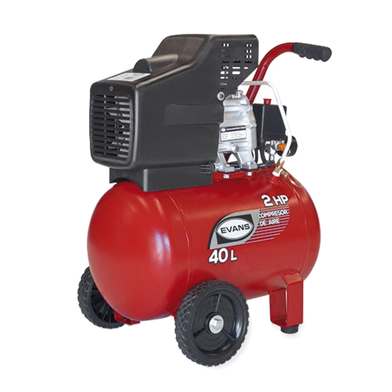Compresor de aire coaxial lubricado 1 etapa 2 HP eléctrico con tanque de 40 L 116 PSI
