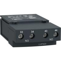 El auxiliar entra en contacto con el módulo, 5A, 2NO, electromecánico, carril del estruendo, serie de TeSys U