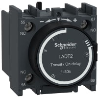 El contador de tiempo del contactor, análogo, NO+NC, 10A, 690 VAC, en retrasa, serie de TeSys Deca