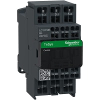 Contactor LC1D, No-Invirtiendo, 24 VDC, 18A, 3P, carril del estruendo, serie de TeSys Deca