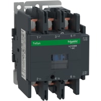 Contactor LC1D, IEC, 600VAC, 80A, 3P, 24VAC, carril del estruendo, serie de TeSys Deca