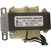 TRANSFORMADOR, FILAMENTO, 117V, 50/60HZ, 5.0VCT @21.0A