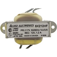 El TRANSFORMADOR, DE BAJA POTENCIA, 117V, 50/60HZ, 12.0V@1.200A, CONDUCE