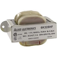 TRANSFORMADOR, FILAMENTO, 117V, 50/60HZ, 25.2VCT, 3.0A