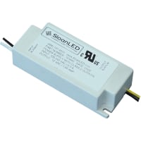 Fuente de alimentación, AC-DC, 12V, 1.67A, 90-264V adentro, incluido, Pnl Mnt, conductor del LED, 7016 series