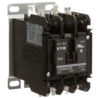 Contactor definido del control del propósito, 3 poste, 30A, bobina de 24 VAC