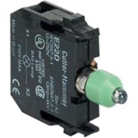 Indicador, Pnl Mnt, unidad ligera, LED, Mnt-Sz 22m m, verde, 120VAC/VDC