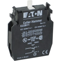 Cambie la parte, bloque del contacto, Dpst, 1No 1Nc, nema del IEC, serie E22