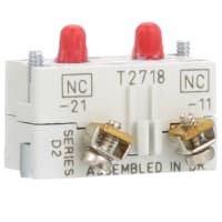 Botón resistente, bloque del contacto, DPST, 2NC, 10250T, serie 10250T