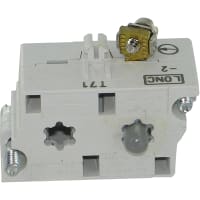 Botón resistente, bloque del contacto, SPST, 1NC, última abertura, serie 10250T