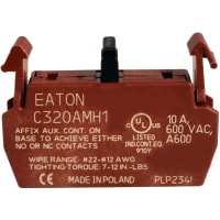 Contactos del auxiliar, bloque, 1 poste, 1NO, contactor de la iluminación C30, serie de C