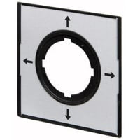 Placa de leyenda, 22m m, plata, leyenda de dos flechas, cuadrado, serie del RMQ-Titán