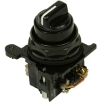 Interruptor, selector, 3 posición, mA, C3, negro, perilla, 2No, serie E34