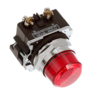 IND FV ligero 120VAC LED rojo - lente plástica