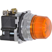 IND FV ligero 120VAC LED ambarino - lente plástica