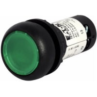 Botón iluminado de 22.5m m, LED, BlackBezel, verde, 1NO, 44V, serie C22