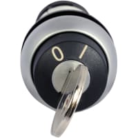 Interruptor dominante del selector, 2-Pos, bisel de plata, 1NO/1NC, serie C22