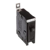 Interruptor, Therm/mag, palanca, 1-P, 20A, 120/240 VAC, panel Mnt, término del perno.