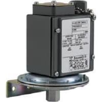 Ajuste Diff del interruptor de presión, 0 en 28.3 en el mercurio, diafragma, Dpdt, 1/4 Nptf