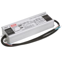 Fuente de alimentación, AC-DC, 12V, 5A, 90-295V adentro, incluido, PFC, conductor del LED, 60W, serie CLG-100