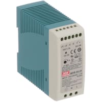 Fuente de alimentación, AC-DC, 24V, 1.7A, 100-264V adentro, incluido, carril del estruendo, PFC, 41W, serie de MDR