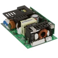 Power Supply, AC-DC, 24V, 6.5A, 100-264V adentro, Open Frame, Panel Mnt, Medical, RPS Series