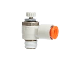 Apresure el control, control de flujo, codo, metro-hacia fuera, 1/4NPT para 5el tubo16 de /, sellante