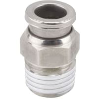 Adaptador recto neumático del Roscar-a-Tubo, varón de NPT8 1/, empujar hacia adentro 3/8 adentro