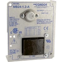 Fuente de alimentación, AC-DC, 24V, 1.2A, 100-240V adentro, marco abierto, linear, médico, 29W, serie del MB
