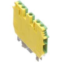 Posición de tierra 0.2-2.5 sq.mm 24-10AWG 6.2m m W del tornillo 4 del bloque de terminales Verde-Amarillos