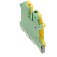 Tornillo de tierra del negro DINRail del término de las conec. 2-6 sq.mm 24-10AWG 6.2m m W Verdes-YL