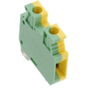Conec; Negro del término; DINRail; Tierra; Tornillo; 0.2-6 sq.mm; 24-10AWG; 6.2mmW; Verde-YL